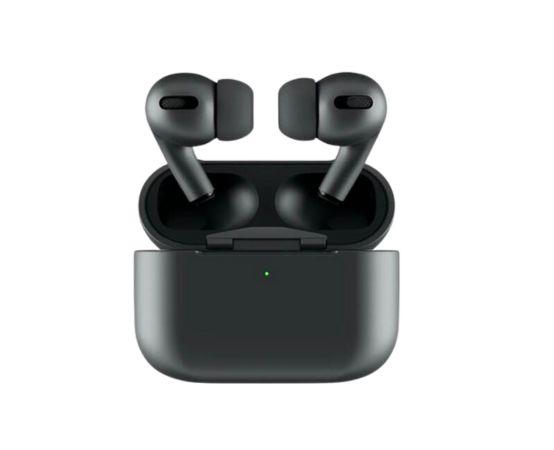 AirPods Pro (2nd Generation) wireless earbuds with white silicone ear tips and a compact MagSafe charging case, featuring a sleek and minimalist design, placed on a clean white background.