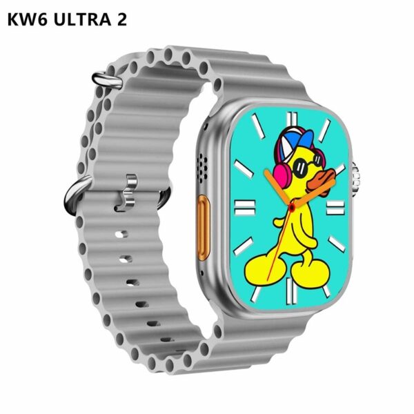 Smart Watch KW6 Ultra 2 with a sleek design, large touchscreen display, fitness tracking, heart rate monitor, and multiple sport modes, ideal for a modern and active lifestyle.