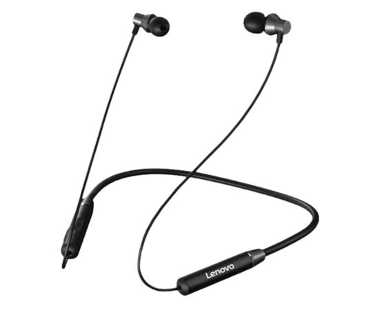 Lenovo HE05 Neckband Earphone with Bluetooth connectivity, ergonomic neckband design, deep bass, and noise isolation, offering long battery life and a comfortable fit for workouts and daily use.